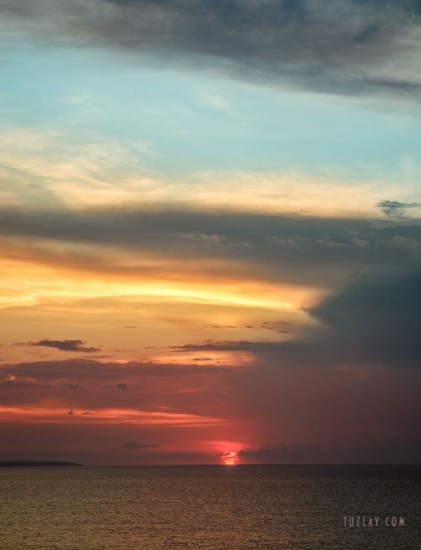 азовское море, закат, июль, вечер, азовский берег, таманский полуостров Просто закат, просто в июле... фото превью