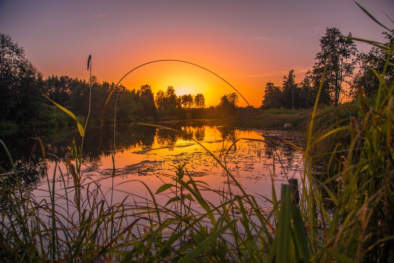 закат, Россия, Ивановская область, Лежнево Аркаphoto preview