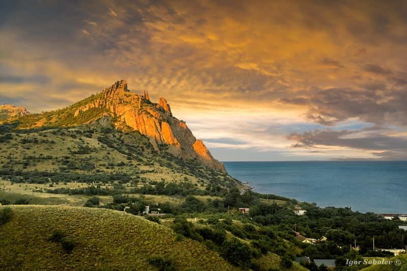 Кара-Даг, Крым, вечер, Kara-Dag, Crimea, evening Вечер у Кара-Дагаphoto preview