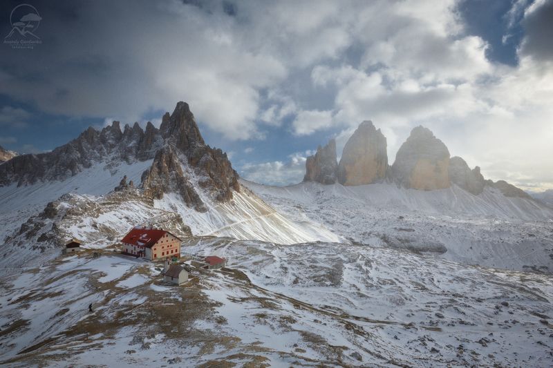 пейзаж, природа, горы, италия, доломиты Tre Cime di Lavaredophoto preview