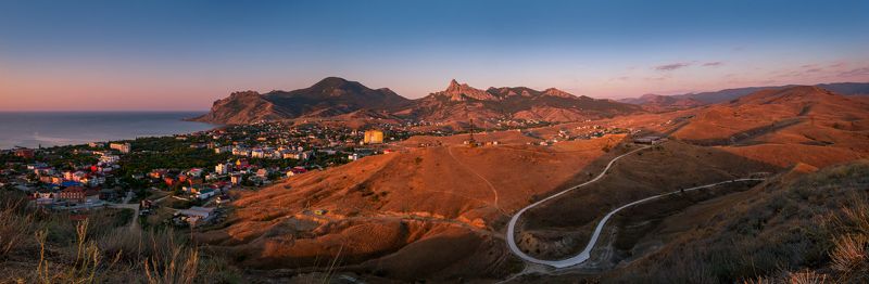 крым, коктебель, море, рассвет, солнце, горы, утро, кара-даг Под лучами теплеют пологие склоны из плюшаphoto preview