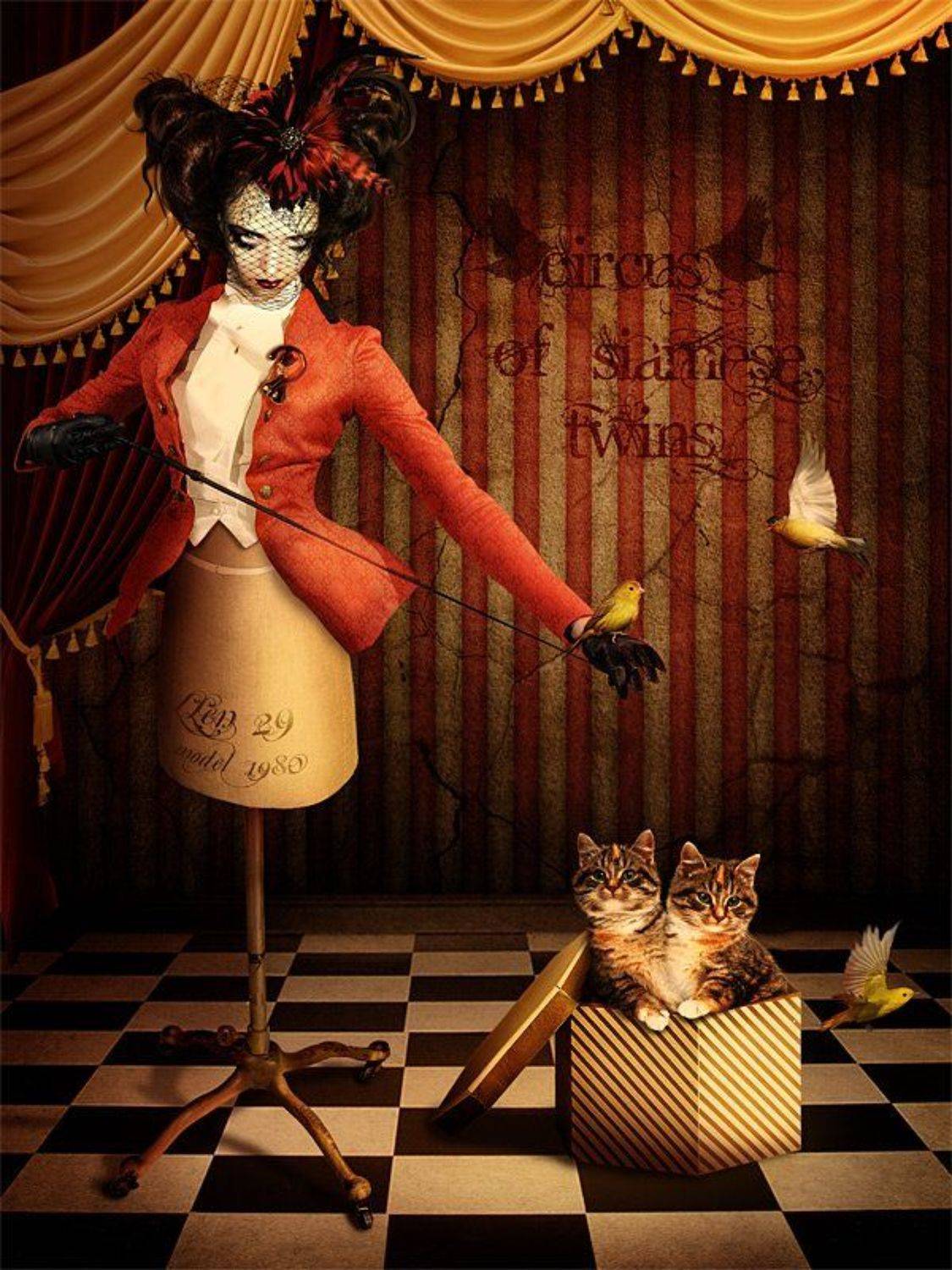 Цирк сиамских близнецов. Из жизни одного манекена. Автор: LLen29 коллаж, фотоарт, фотошоп, манекен, LLen29
