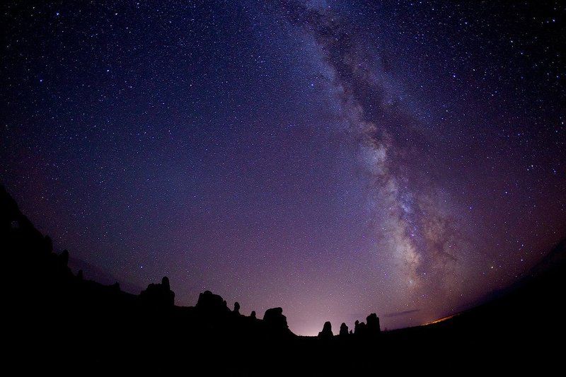 usa, arches, sky, stars, night Arches фото превью