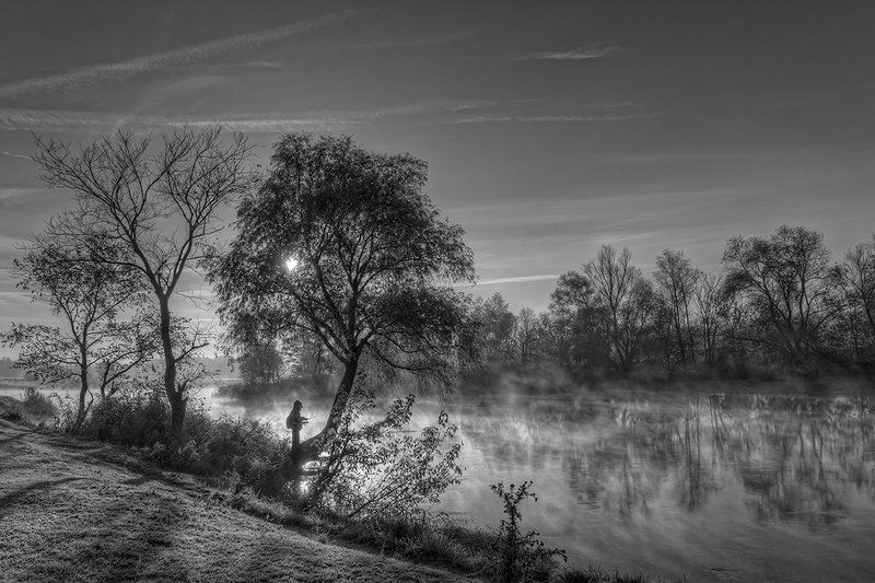 утро, река, восход, солнце Октябрь. Утроphoto preview