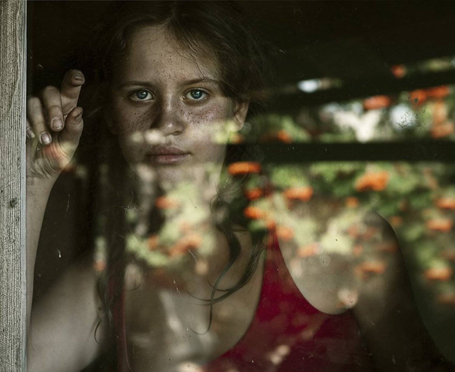 девушка, молодая. рябина, незрелая, настроение, Aushra