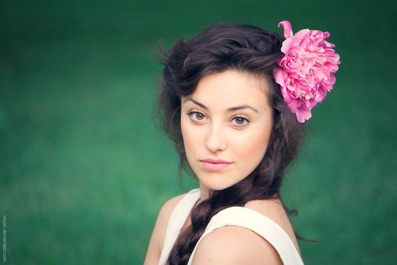 цветок, красота, девушка Два цветкаphoto preview