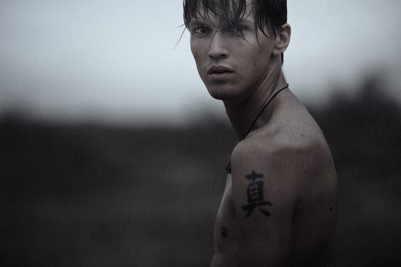 portrait, man, concept, rain, outdoors, male, human, arman zhenikeyev The Rain фото превью