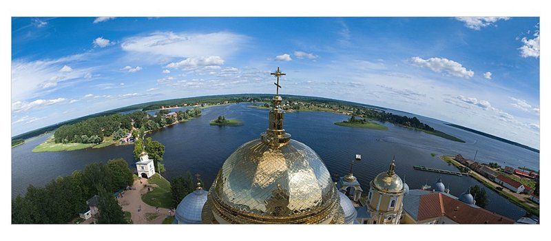 нилова, пустынь, панорама с высоты полёта птичьих стайphoto preview