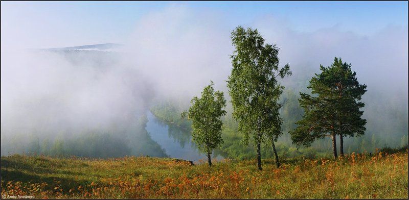 нсо, малиновка, новососедово, бердь, река, туман,  иванов пуп, салаирский кряж, аня графова ***photo preview