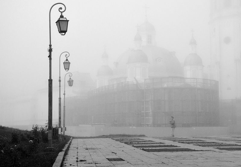 утро сентябрь туман сентябрьское утро...photo preview