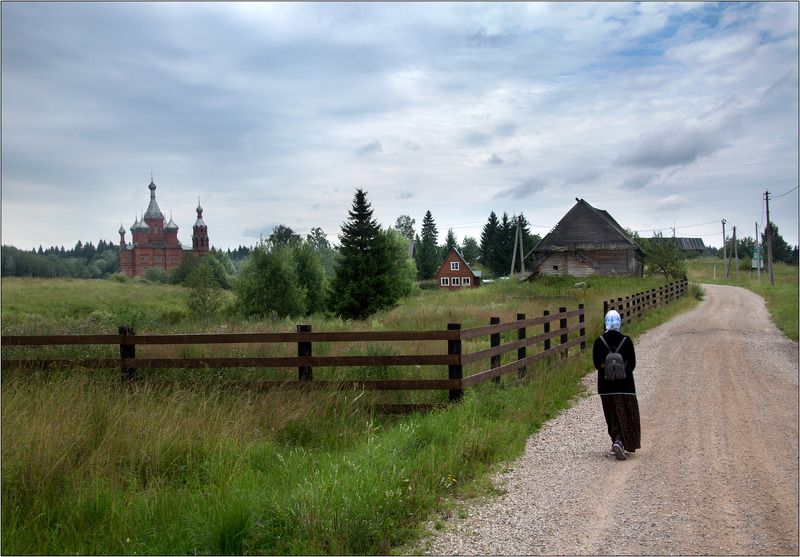 храм волга исток паломник деревня волговерховье лето К истокуphoto preview