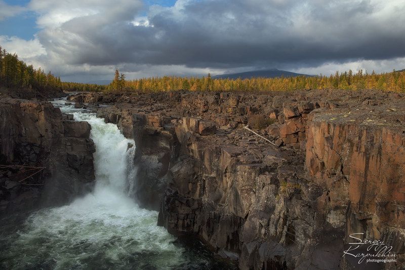 путораны, плато путорана Водопад на реке Нералphoto preview
