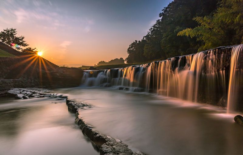 landscape, sunrise, nature, waterfall, hyogopprefecture, longexposure, morning japan Nature in Japan.photo preview