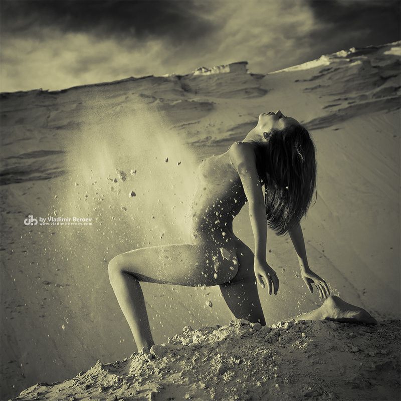 арт-ню, Владимир Бероеа, Vladimir Beroev, ню, nude, песок, фотосессия, beauty, бьюти, пленер, голая, naked Sandy Spirit. Scene 7 фото превью