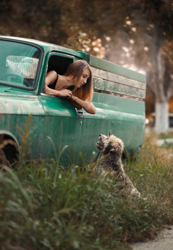 girl, dog, passion, love, portrait, people, family Bondphoto preview