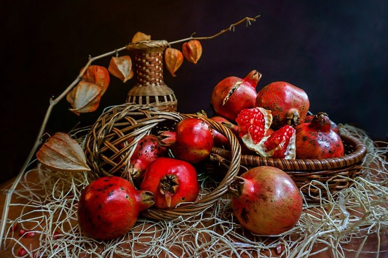 натюрморт,гранат,композиция, Натюрморт с гранатом...photo preview