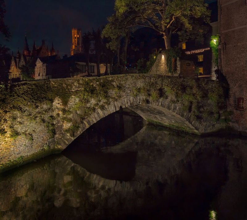 брюгге, бельгия, вечер, ночь, brugge, bruggies Сказочный Брюгге фото превью