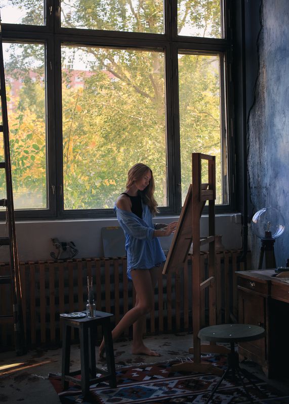 осеннее вдохновение, мастерская художника, ната, живопись, золотая осень Осеннее вдохновение.photo preview