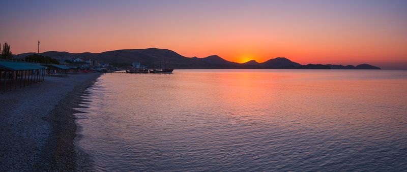 крым, коктебель, море, рассвет, солнце, горы, утро Снова море в зареве рассветаphoto preview