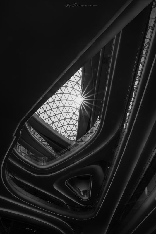 architecture, indoor, black&white,shape,geometry Recursionphoto preview