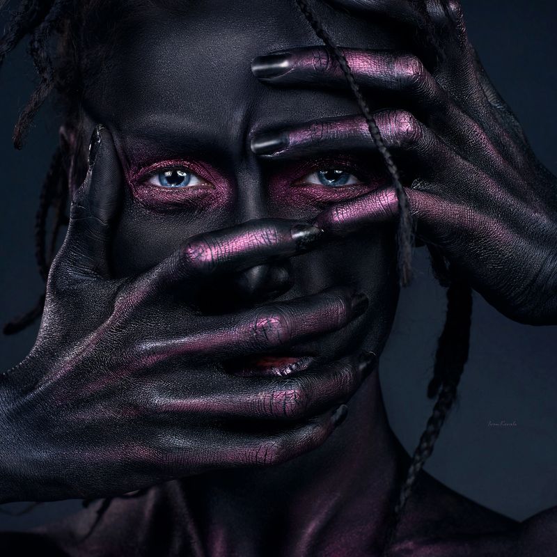 портрет, арт, фейсарт, лицо, взгляд, глаза, руки, ivankovale The silencephoto preview