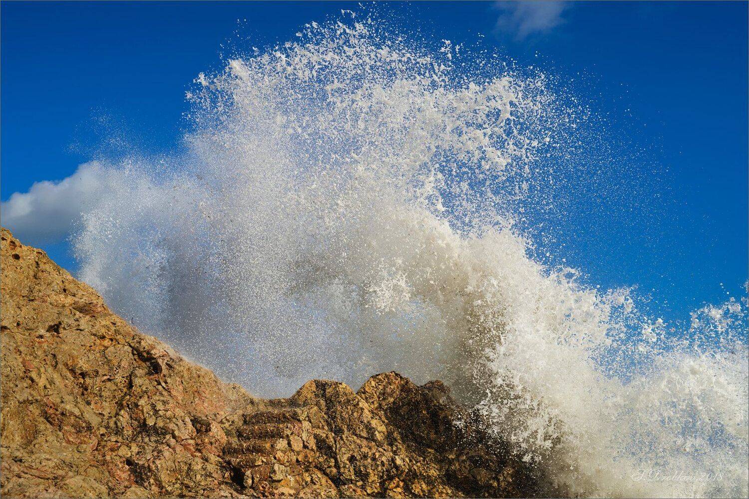 Ярость. Автор: Sergey Drobkov небо, море, скалы, вода, облака, испания, Sergey Drobkov