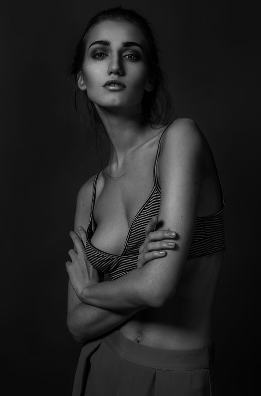 portrait, bw, girl, model, beauty, face, портрет, девушка, модель, стиль, чб, мода Polinaphoto preview
