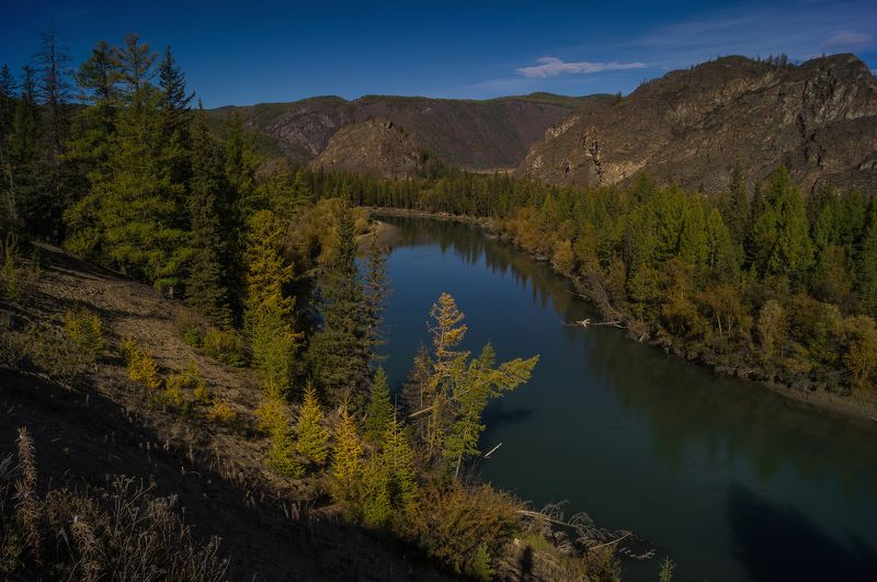 природа  алтай река  горы пейзаж путешествие осень  тени Вдоль Чуйского тракта...photo preview