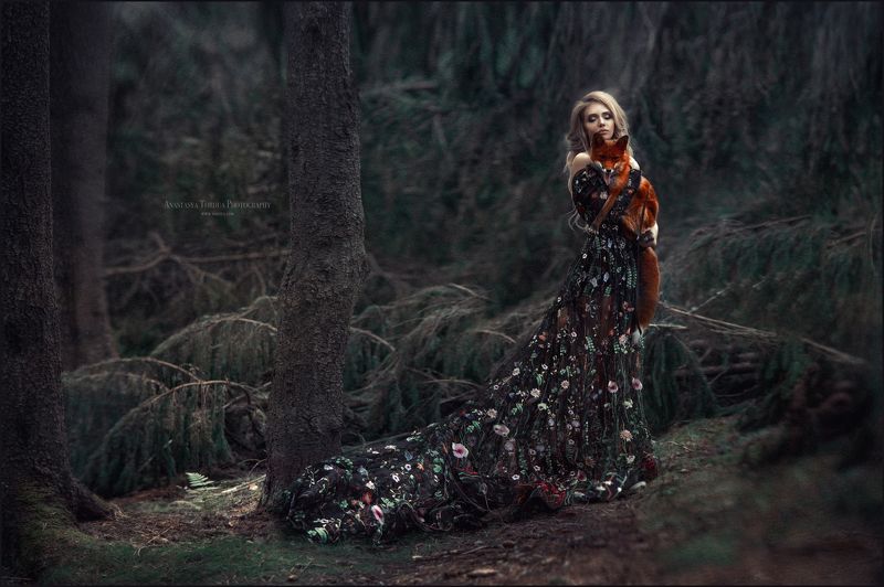 лиса, художественнаяобработка, лес,ретушь Хозяйка Лесаphoto preview