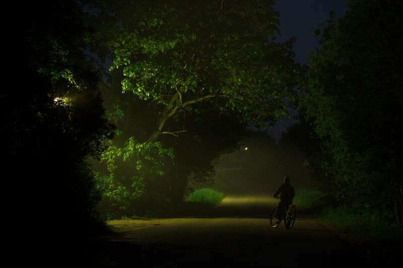 ночь туман россия велосипед Тишинаphoto preview