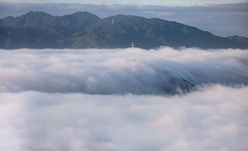 landscape nature clouds low clouds morning mountain japan   [ Sea of clouds ]  photo preview