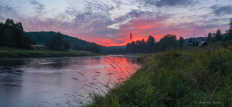 вепсский край, ленинградская обл, оять, река, вечер, лето, Оятьские зори.photo preview