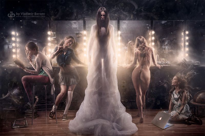 арт-ню, владимир бероеа, vladimir beroev, ню, nude, boduart, фотосессия, beauty, бьюти, бодиарт, голая, naked, фотосет Правда и Ложь отражений. Сцена 2: ЯВЛЕНИЕphoto preview