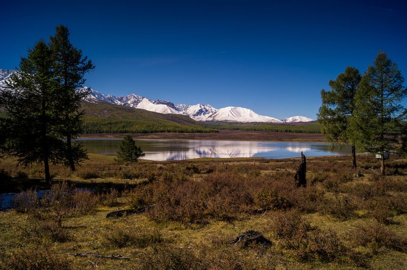 природа  алтай озеро  караколь горы пейзаж путешествие осень ештыкель Озеро Караколь...photo preview
