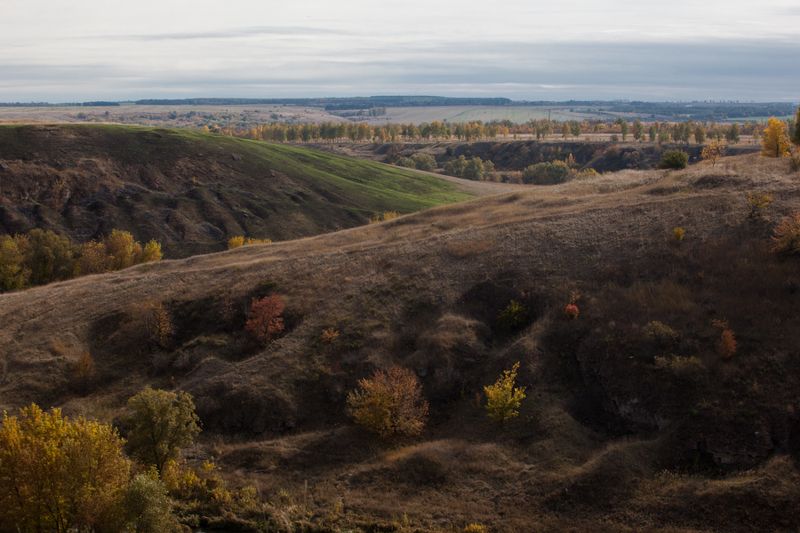 россия, природа, октябрь, река, долина речная долинаphoto preview