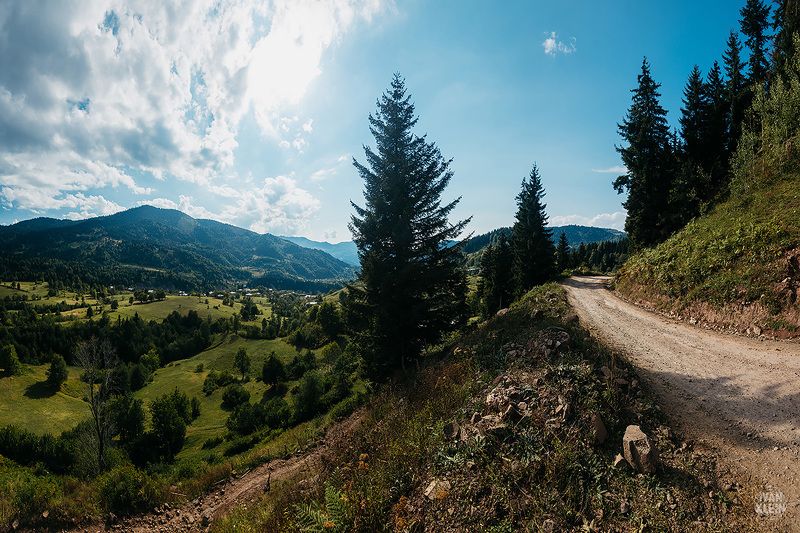 гора,горы,облака,небо,высота,пейзаж,простор,деревья,туризм,путешествие,перевал,высоко,долина,деревья Перевал Годердзиphoto preview