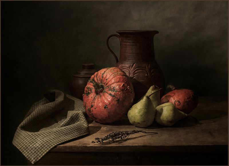 тыква, кувшин, груши ***photo preview