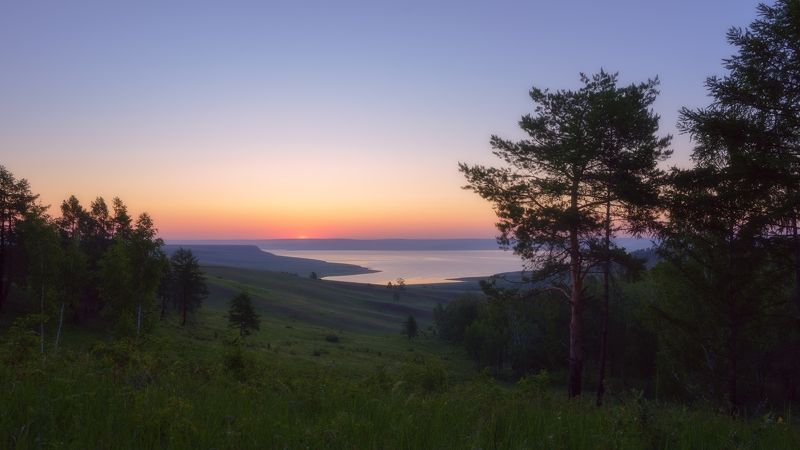 сибирь,ангара,восход солнца, утро летнего дня,siberia, angara, sunrise, morning of the summer day Предвкушение...photo preview