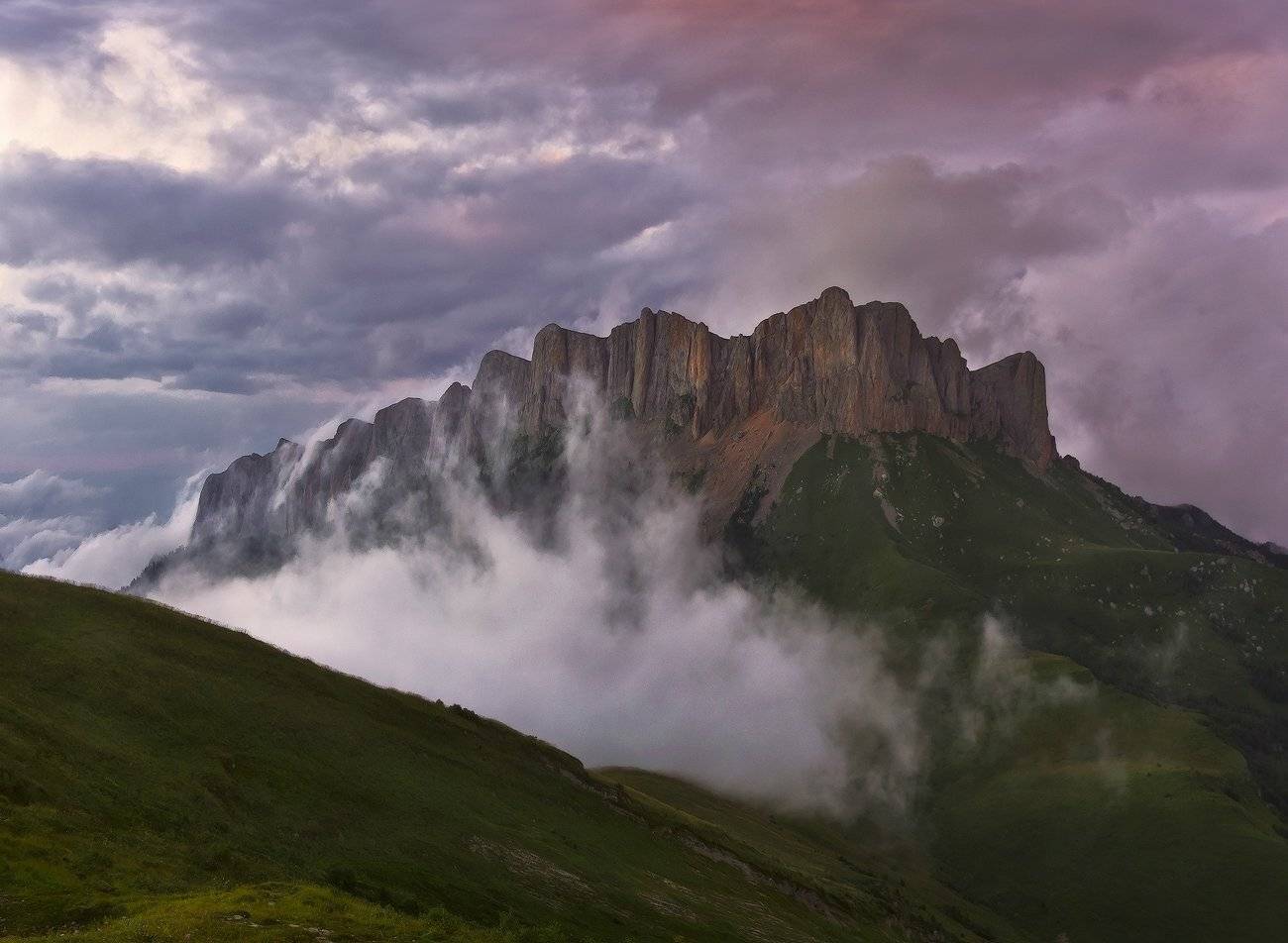 горы, кавказ, закат, тхачи, ФЁДОР