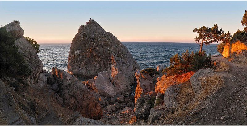 восход, солнца, симеиз, гора, дива, море свет пошелphoto preview