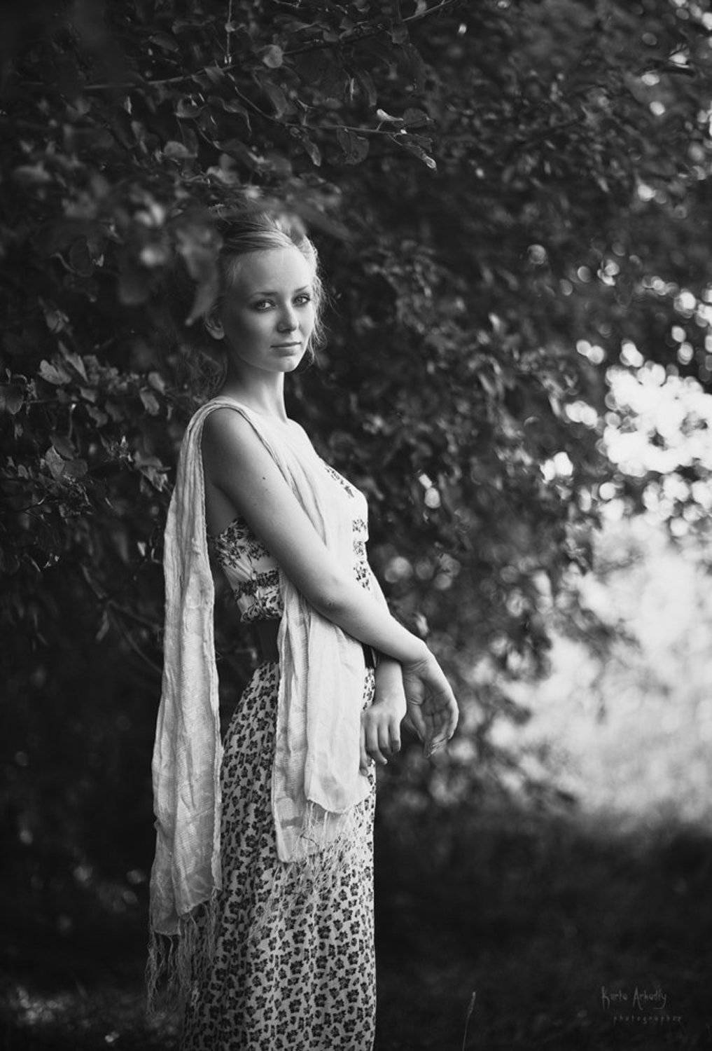 сад,портрет,модель, Аркадий Курта