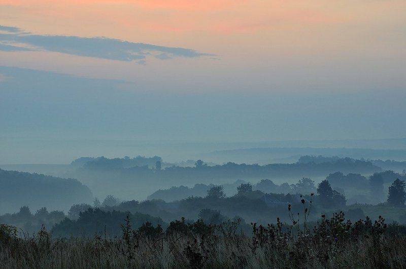 пейзаж, природа осенние туманыphoto preview