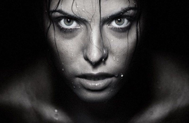 portrait, woman, wet, water, flow, face, photography, portraiture, human Wet фото превью