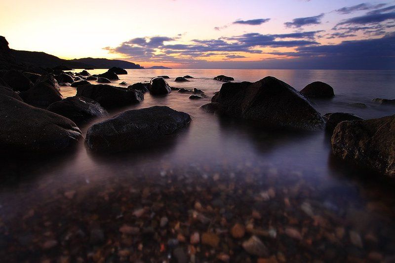 чобан куле, море, крым, морское, судак, новый свет Восход на Чобан Кулеphoto preview