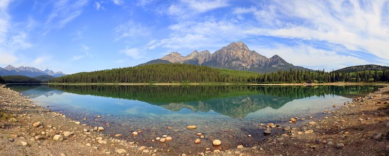 отражения, озеро, парк, банф, канада, джаспер Воды не замутив, навечно отразиться и в памяти остаться...photo preview
