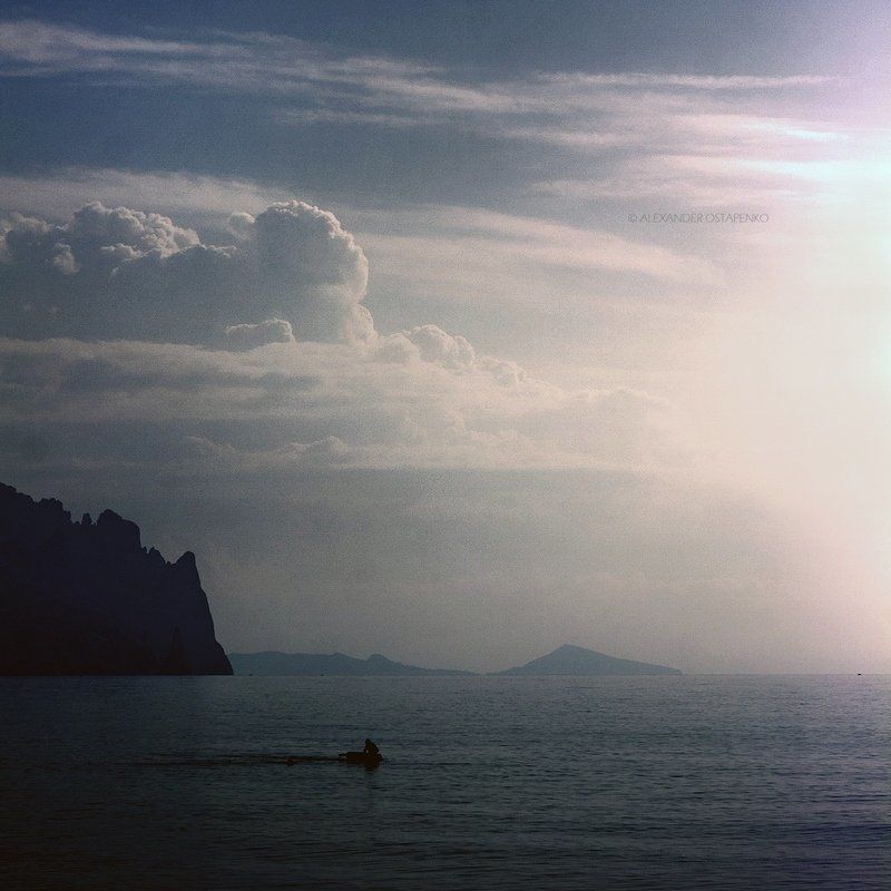 лисья бухта, киногородок крым, море, облака, горы, пезажи крыма, крым photo preview