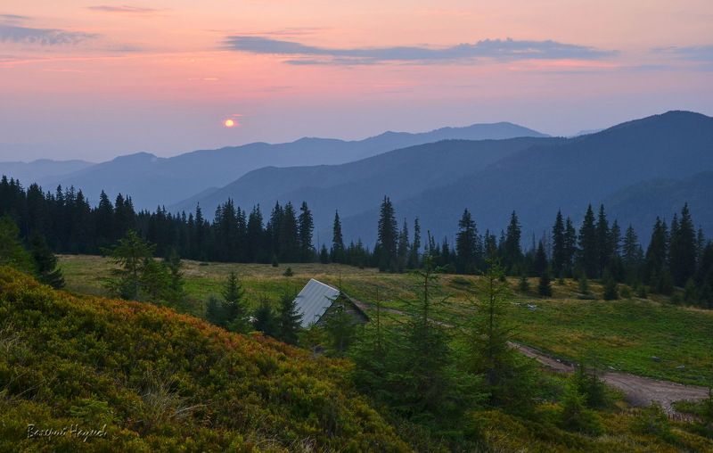 карпаты, горы, мармаросский массив, вечер, закат В последний вечер летаphoto preview