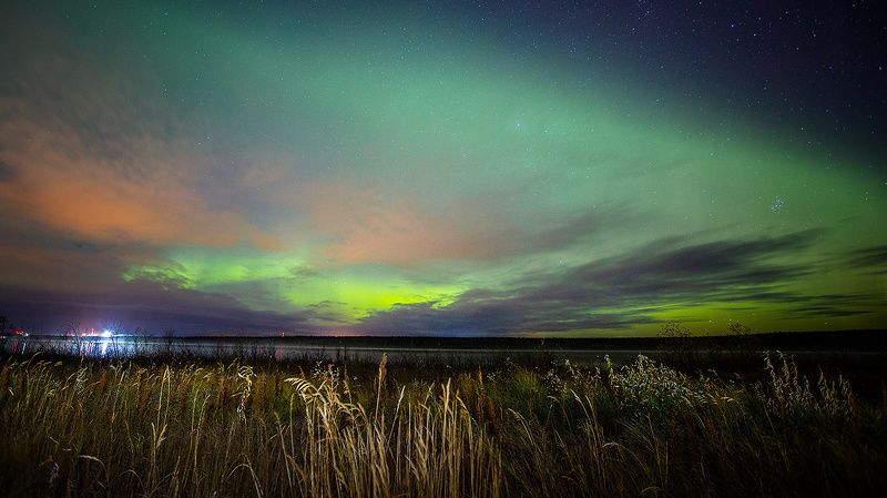сияние,полярное сияние,сс,коми,природа,север  фото превью