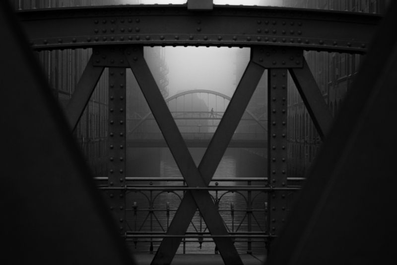 bridge, water, person, urban, street, fog, haze, mist Xphoto preview