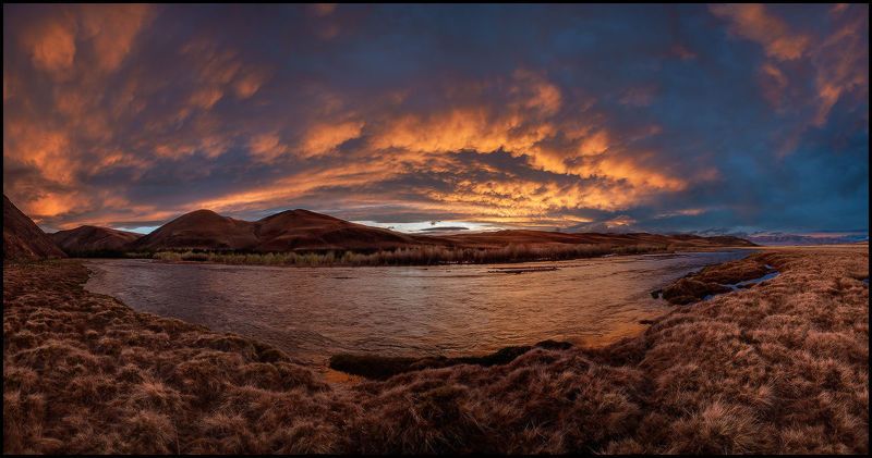 алтай, кызылшин, закат, река, огненные облака В Огне Закатаphoto preview